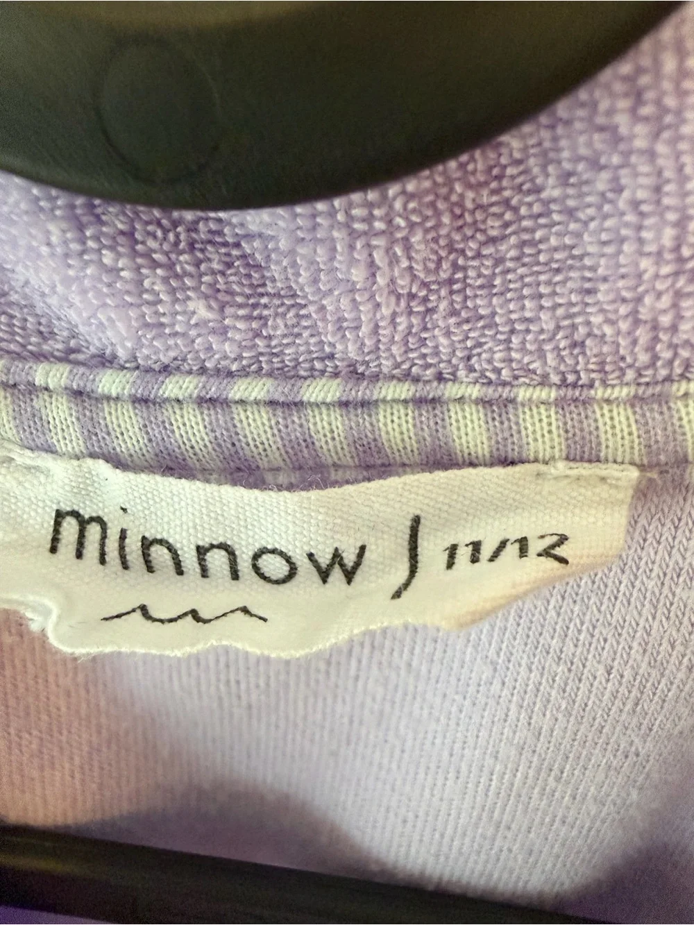Minnow Lavender Terrycloth Sleeveless Polo Dress Pool Cover Up